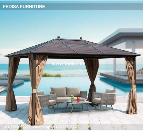 Gazebo Wooden Gazebo Patio Garden Gazebo Curved Wooden Gazebo