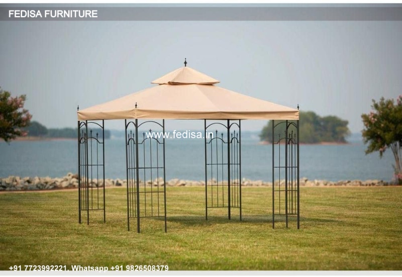 Gazebo Pergola Gazebo Two Sided Wooden Gazebo 3 Meters Round Gazebo