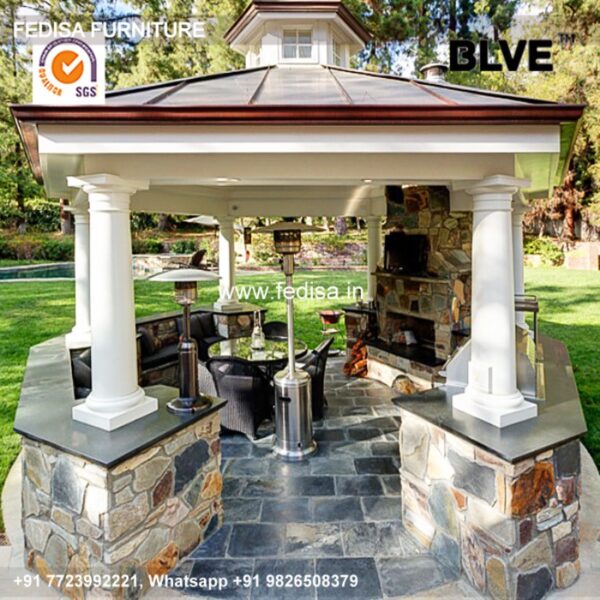 Gazebo Wooden Gazebo Outsunny Round Gazebo 5m Wooden Gazebo