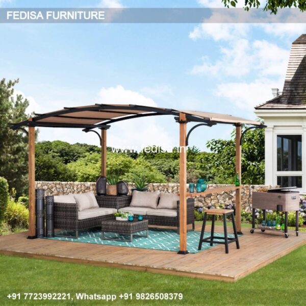Gazebo Garden Gazebo Chunky Timber Pergola Rattan Garden Gazebo