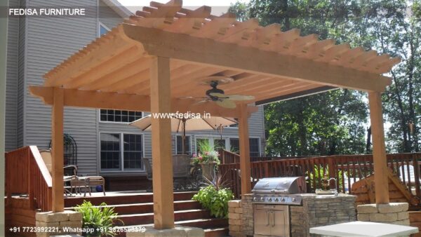 Gazebo Wooden Gazebo Outsunny Gazebo 3x8 Wooden Pergola For Hot Tub