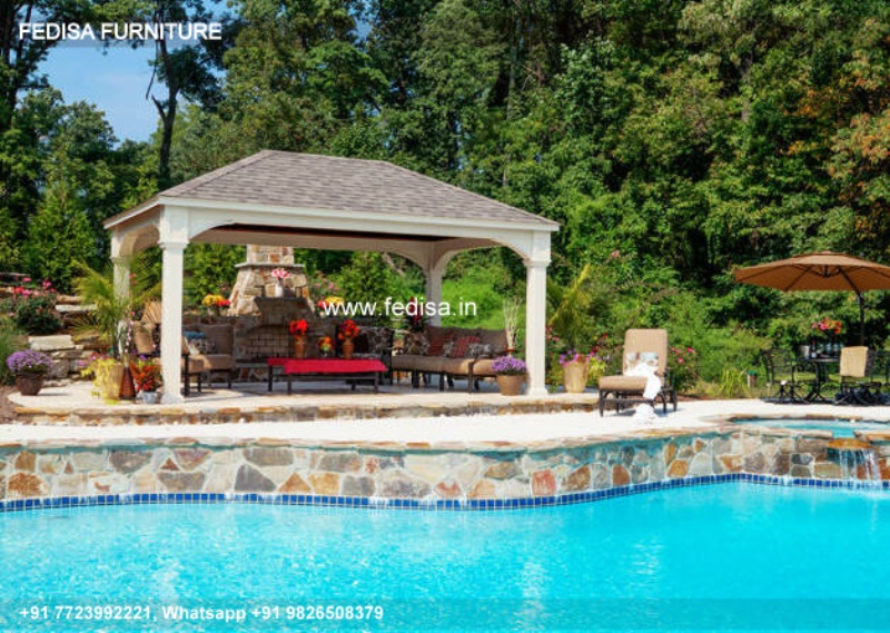 Gazebo Wooden Gazebo Blooma 3m Dark Gray & White Retractable Awning Gazebo 7ft X 7ft