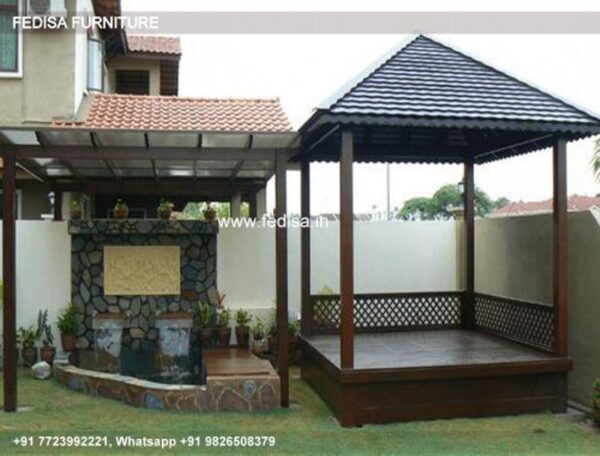 Gazebo Wooden Gazebo Chunky Timber Pergola Gazebo In Planters