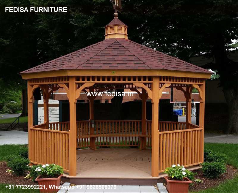 Gazebo Garden Gazebo Garden Vida Gazebo 3x5 Hexagonal Oak Gazebo