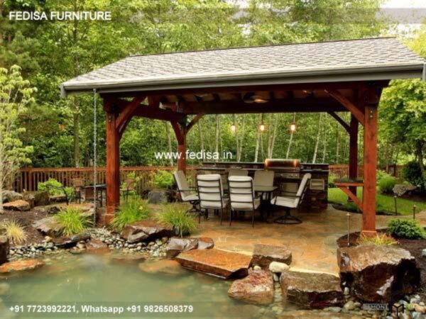Gazebo Wooden Gazebo Gazebo In Corner Of Yard Garden Winds Mosquito Netting