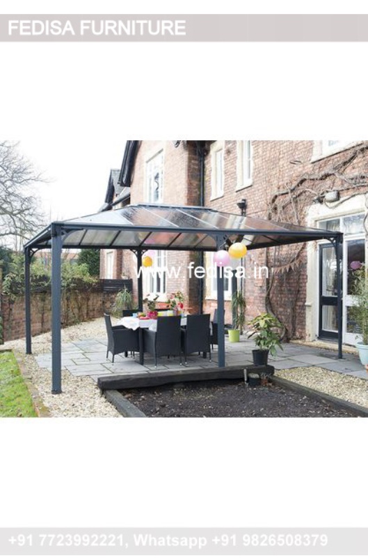 Gazebo Metal Gazebo Gray Metal Gazebo Slatted Gazebo