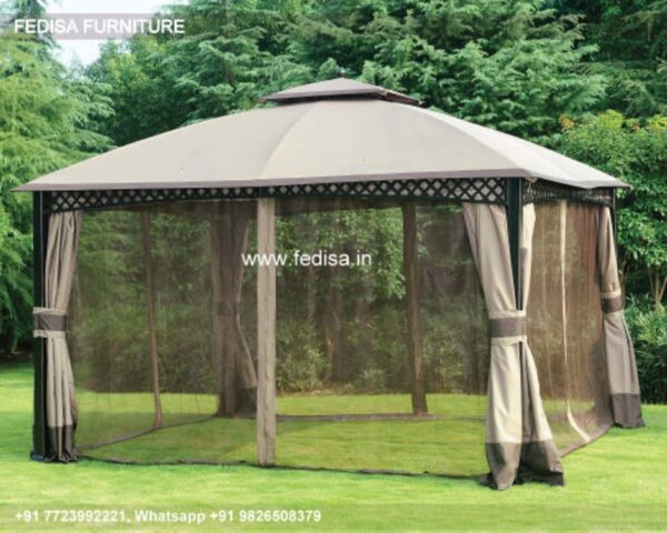 Gazebo Wooden Gazebo Aluminum Pergola Gazebo Croft 3 X 3m Beige Pergola Summer Garden Gazebo