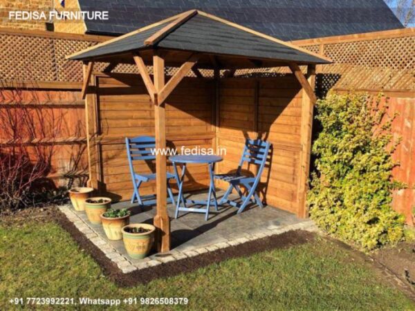 Gazebo Outdoor Gazebo Hot Tub Gazebo Glass Roof Wooden Slatted Gazebo