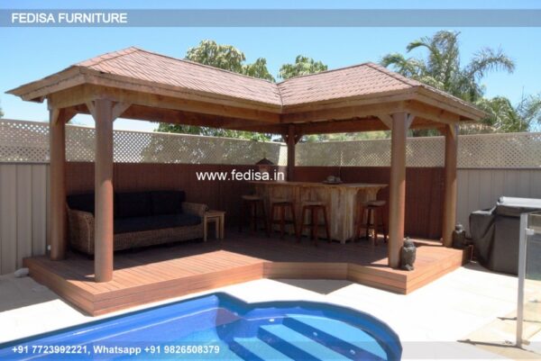 Gazebo Outdoor Gazebo Gazebo With Hot Tub And Bar 3m X 4m Wooden Gazebo