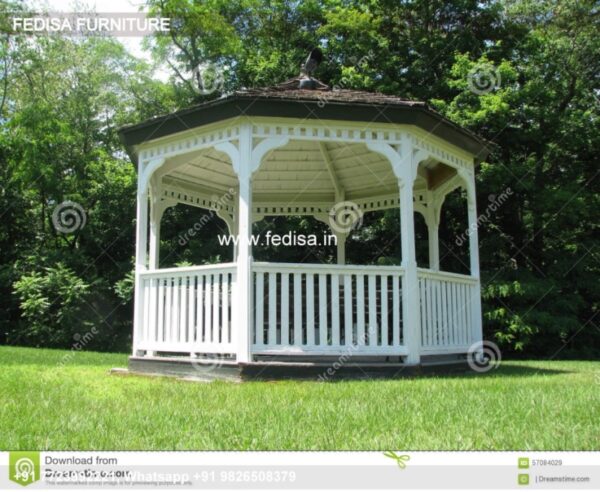 Gazebo Wooden Gazebo 2.5 M Round Gazebo Ornamental Gazebo