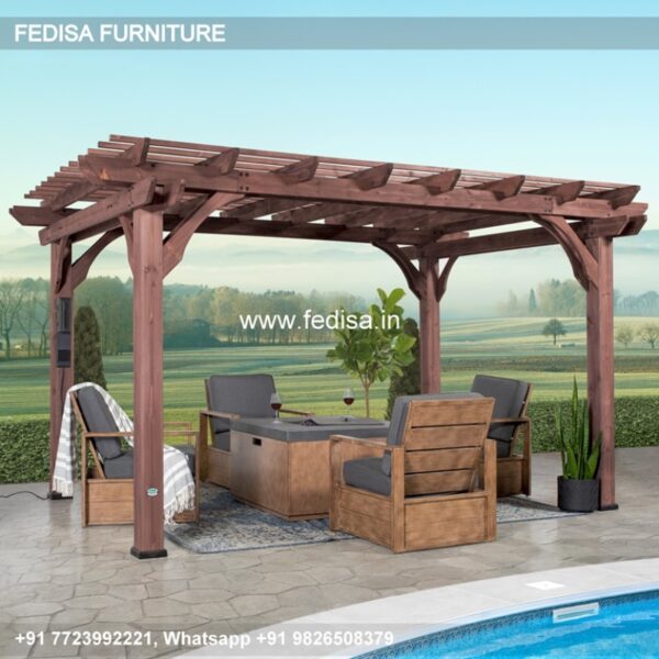 Gazebo Outdoor Gazebo Two Sided Wooden Gazebo Wooden Sided Gazebo
