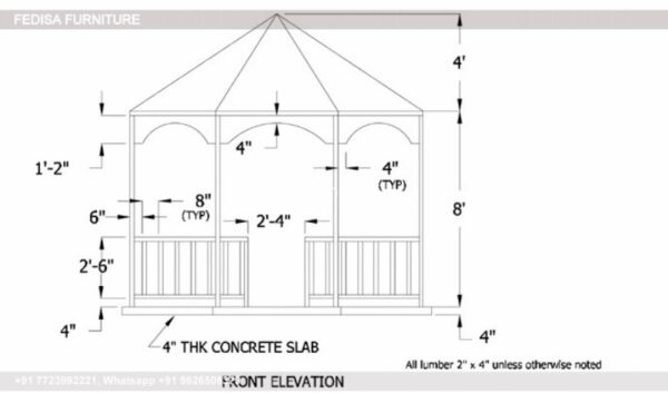 Gazebo Wooden Gazebo Small Garden Gazebo 6x4 Gazebo