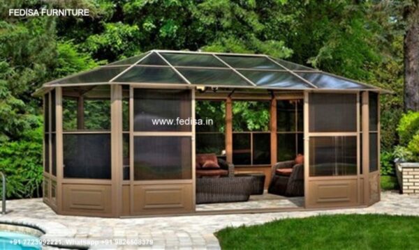 Gazebo Wooden Gazebo Creador Aluminum Sliding Roof Gazebo Gazebo 16x12
