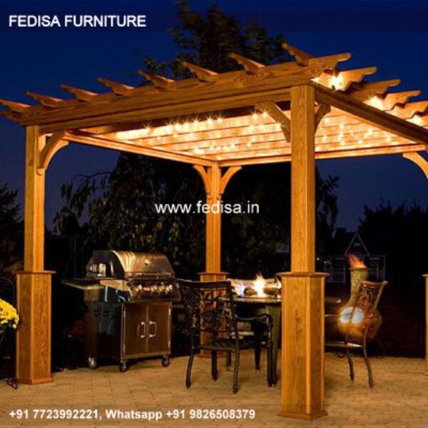 Gazebo Wooden Gazebo Pergola 3m X 2.5 M 4x3 Wooden Gazebo