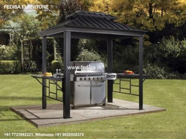 Gazebo Metal Gazebo Waterproof Gray Gazebo Party Gazebo 3 X 6m
