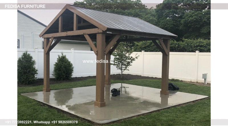 Gazebo Small Gazebo Op3935wh Hexagonal Wooden Gazebo