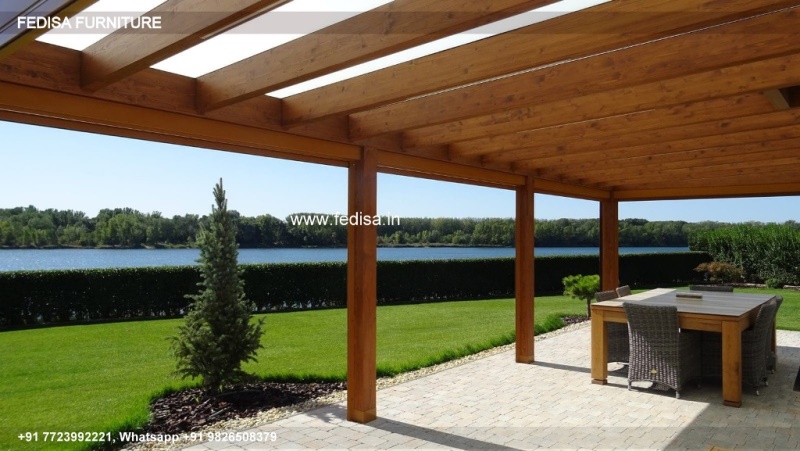 Gazebo Small Gazebo Blooma 3m Dark Gray & White Retractable Awning Wooden Gazebo With Sliding Roof