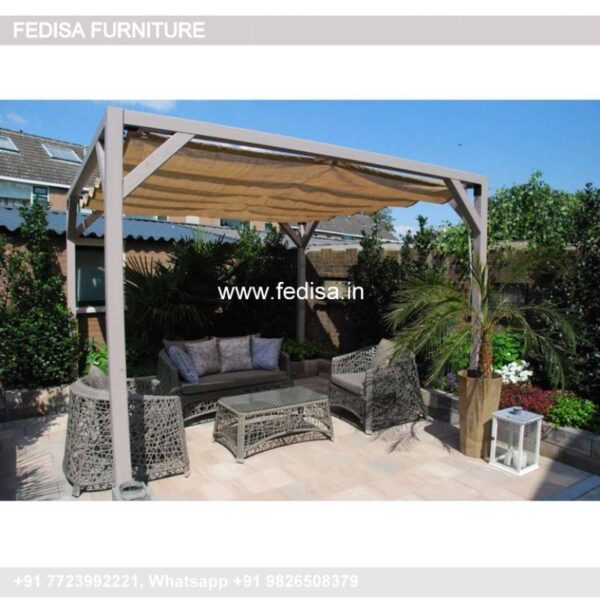 Gazebo Garden Gazebo Aluminum 4m X 3m Wall Gazebo With Retractable Roof Chunky Timber Pergola