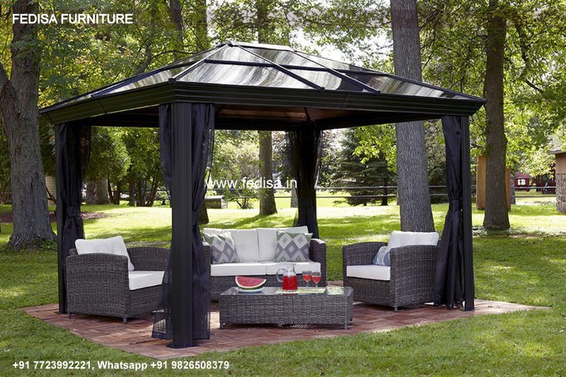 Gazebo Metal Gazebo Outsunny 3x3m Wall Mounted Garden Porch Antique Gazebos