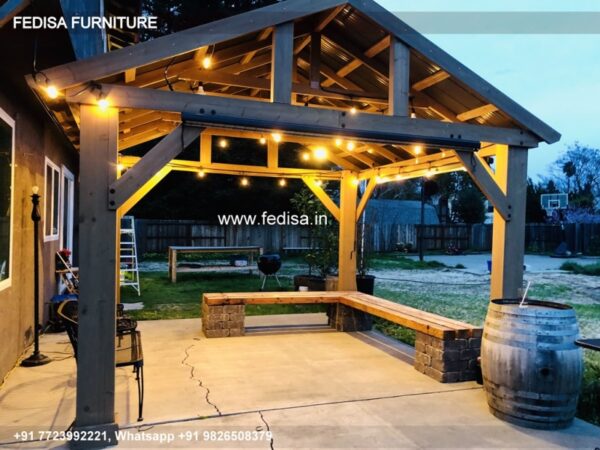 Gazebo Wooden Gazebo Garden Gazebo With Sliding Roof 6 Mtr X 3mtr Gazebo