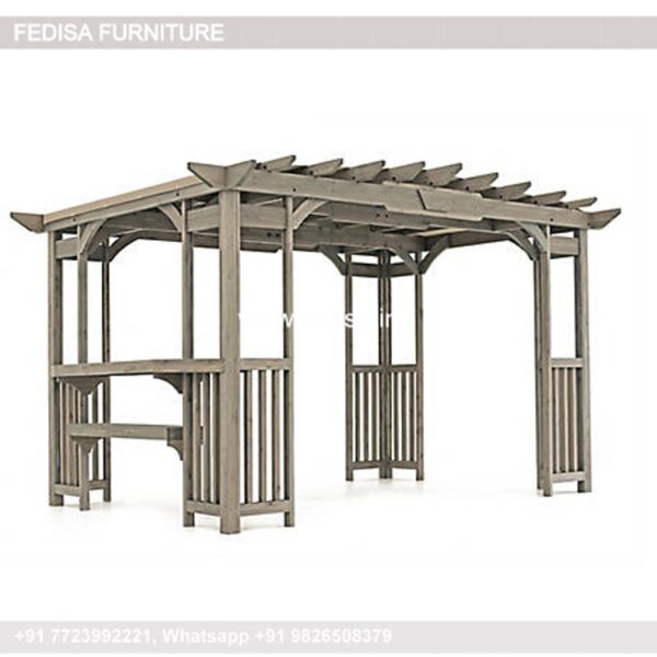 Gazebo Wooden Gazebo Pergola 2.5 X 2.5 M Garden Winter Gazebo