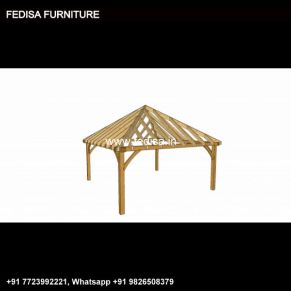 Gazebo Small Gazebo Blooma 3m Dark Gray & White Retractable Awning Summer Gazebo Wooden