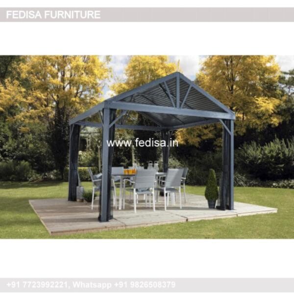 Gazebo Wooden Gazebo Outdoor Thatched Gazebo Metal Gazebo Gray