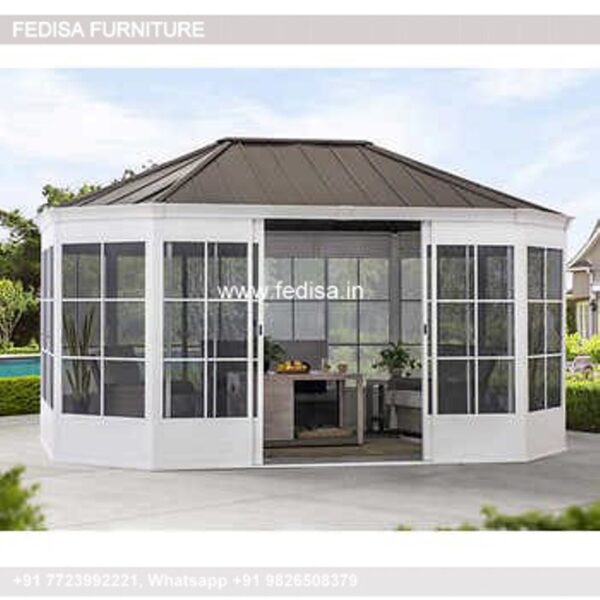 Gazebo Wooden Gazebo Vinyl Pavilion Large Patio Gazebo