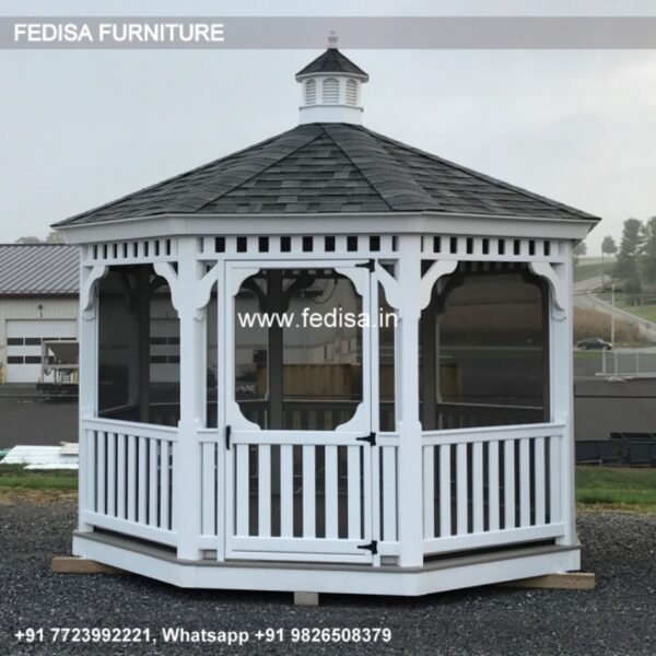 Gazebo Wooden Gazebo Small Gazebo For Hot Tub Fixed Garden Gazebo