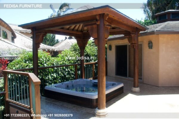 Gazebo Wooden Gazebo 3x3m Wooden Pergola 2.5 M Permanent Gazebo