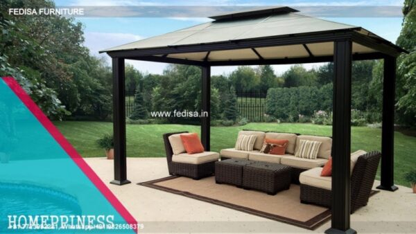 Gazebo Wooden Gazebo Garden Gazebo 4x12 Oval Trellis Gazebo