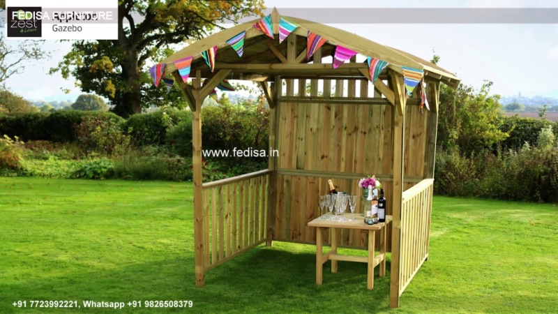 Gazebo Small Gazebo 12 Meters Hexagonal Gazebo Wooden Gazebo With Solid Roof