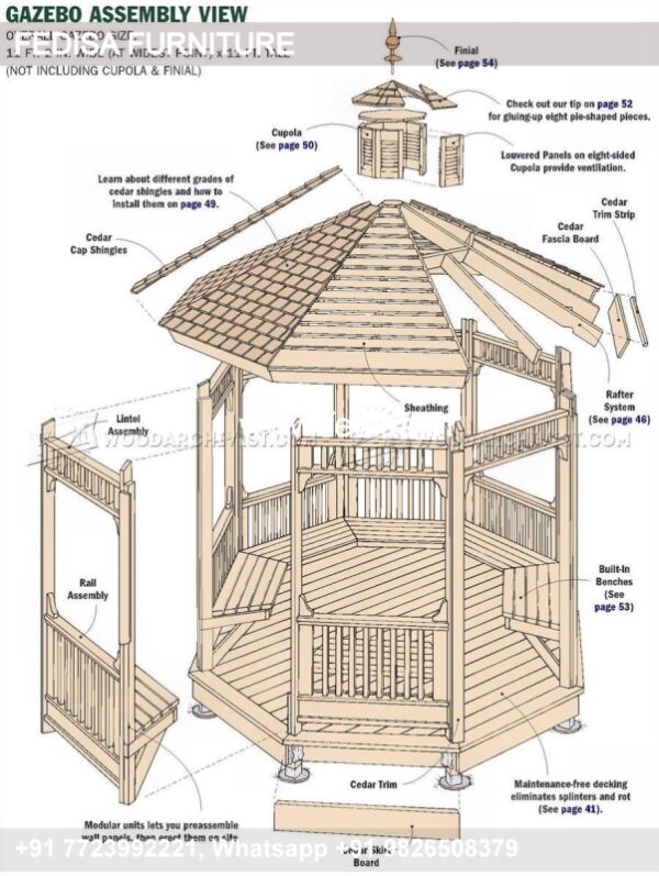 Gazebo Pergola Gazebo Panalsol Square Wooden Gazebo