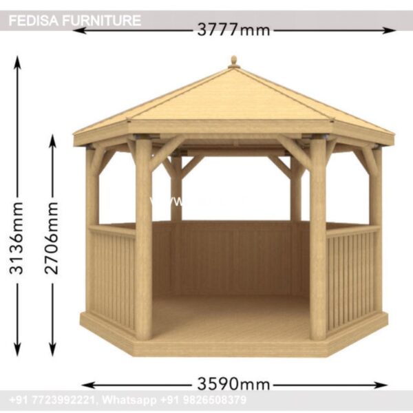 Gazebo Pergola Gazebo Gazebo With Pent Roof Metal Gazebo 4m X 4m