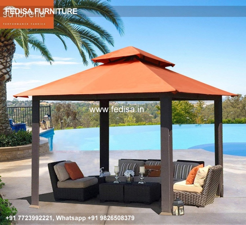 Gazebo Wooden Gazebo 4m X 4m Gazebo With Retractable Roof Gray Gazebo With Netting