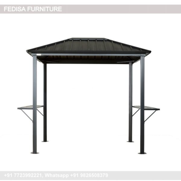 Gazebo Wooden Gazebo Gray Hexagon Gazebo Outsunny 3x3m Wall Mounted Garden Porch