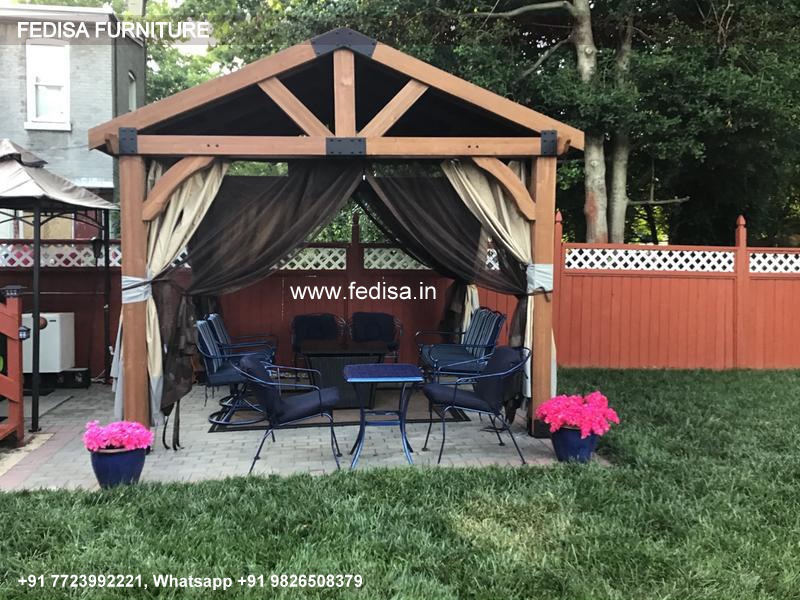 Gazebo Wooden Gazebo Metal Pergola 4m X 3m Garden Gazebo 3x3m