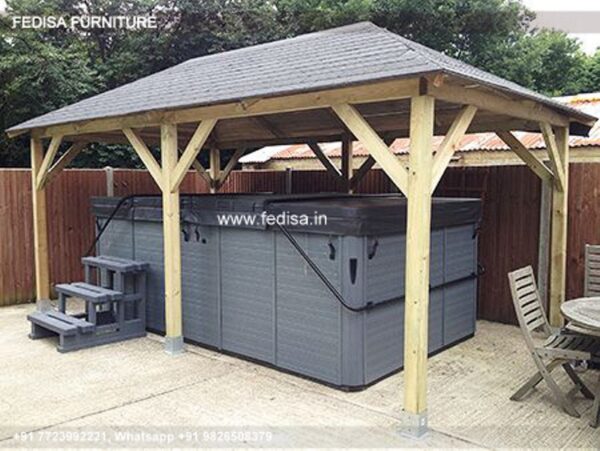 Gazebo Metal Gazebo Gazebo In Corner Of Yard Pergolas And Gazebos