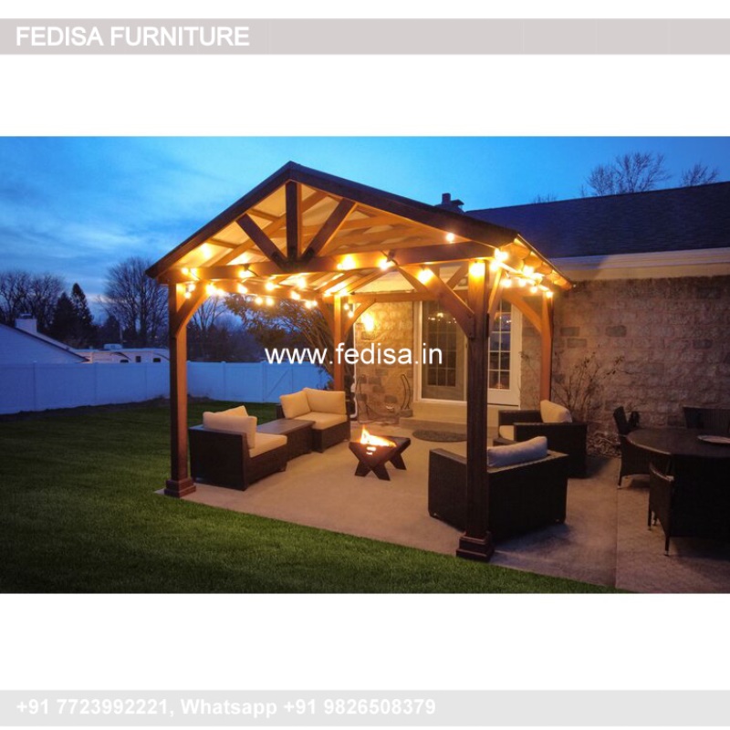 Gazebo Wooden Gazebo Hard Roof Gazebo 3x19 Oval Trellis Gazebo