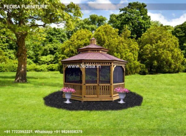 Gazebo Pergola Gazebo Wooden Gazebo With Canvas Roof 3m X 3m Hardtop Gazebo