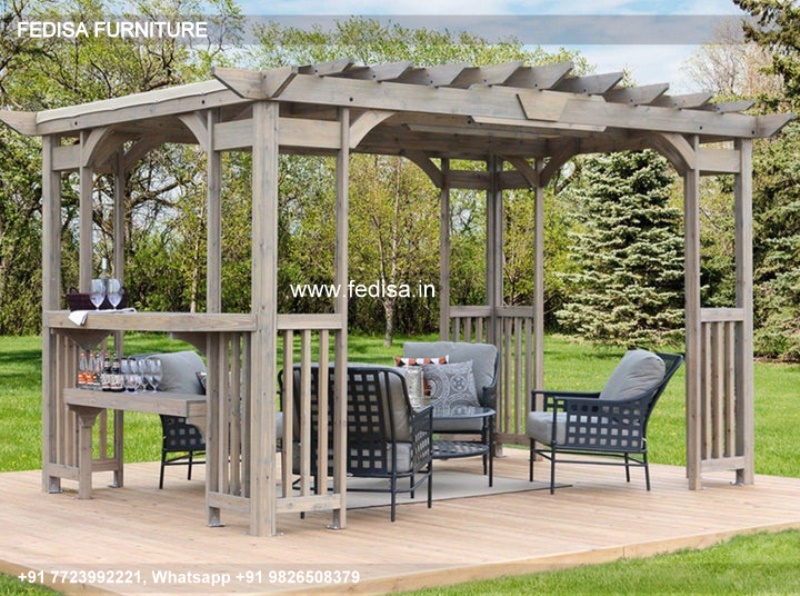 Gazebo Garden Gazebo Gray Rattan Gazebo Wooden Pergola 2m X 3m