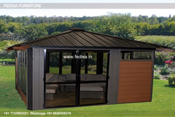 Gazebo Pergola Gazebo 2.5 M Metal Pergola Louvre Roof Gazebo