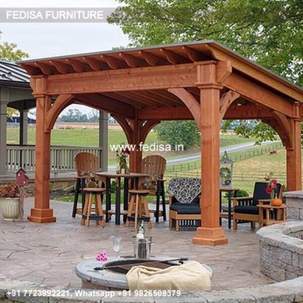 Gazebo Metal Gazebo 2.5 X 3 Meters Gazebo Wooden Patio Gazebo