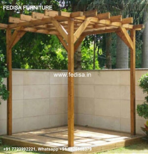Gazebo Outdoor Gazebo Portable Pergola 4m X 3m Wooden Gazebo