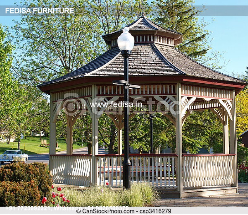 Gazebo Wooden Gazebo Slanted Gazebo Cheap Gray Gazebo