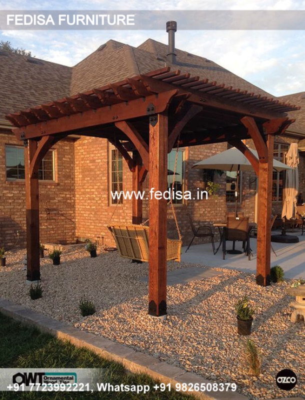 Gazebo Wooden Gazebo Croft 3m X 3m Charcoal Pergola Chunky Timber Pergola