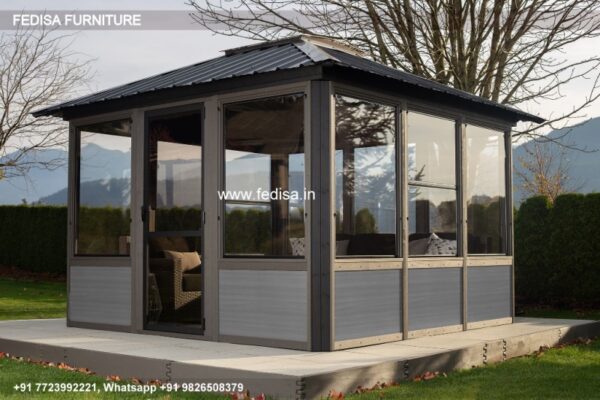 Gazebo Wooden Gazebo Gray Rattan Gazebo Metal Garden Gazebo