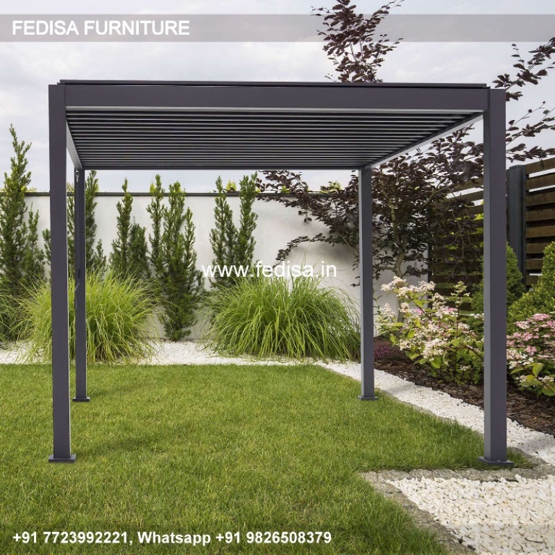 Gazebo Metal Gazebo Pergola 2.5 X 3m Pergola Gray