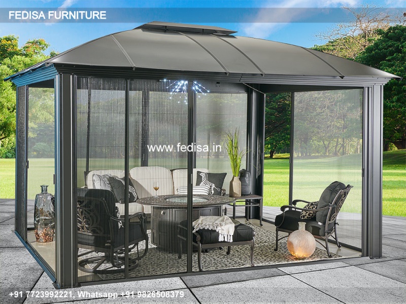 Gazebo Garden Gazebo Gray Gazebo 2.5 M Round Gazebo