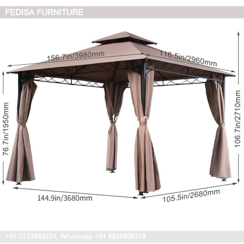 Gazebo Outdoor Gazebo Garden Iron Gazebo 4mx4m Gazebo